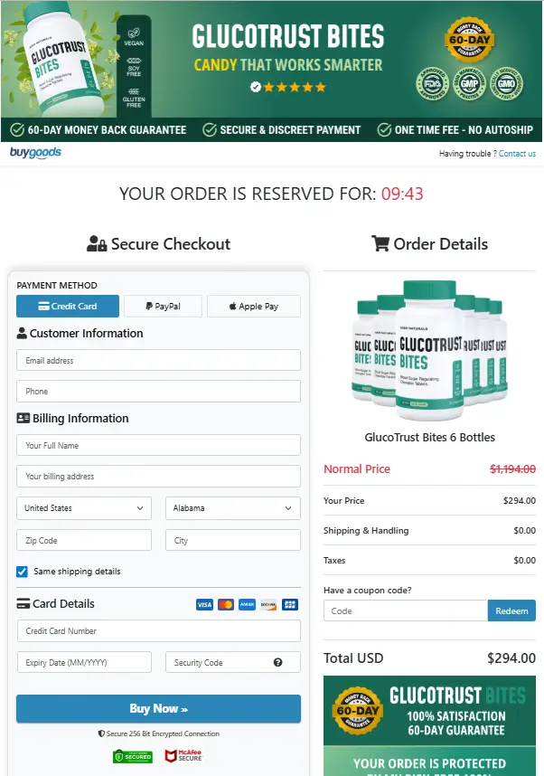GLUCOTRUST BITES-Secure-Pricings